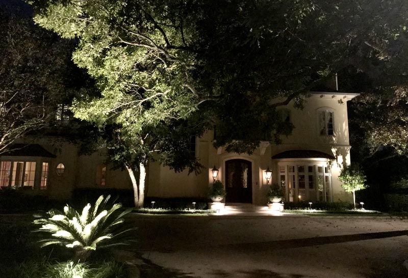 A home made more beautiful at night with well designed lighting