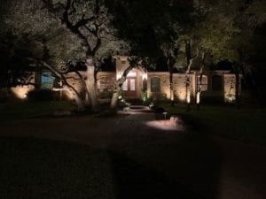 security lighting at front door of a home